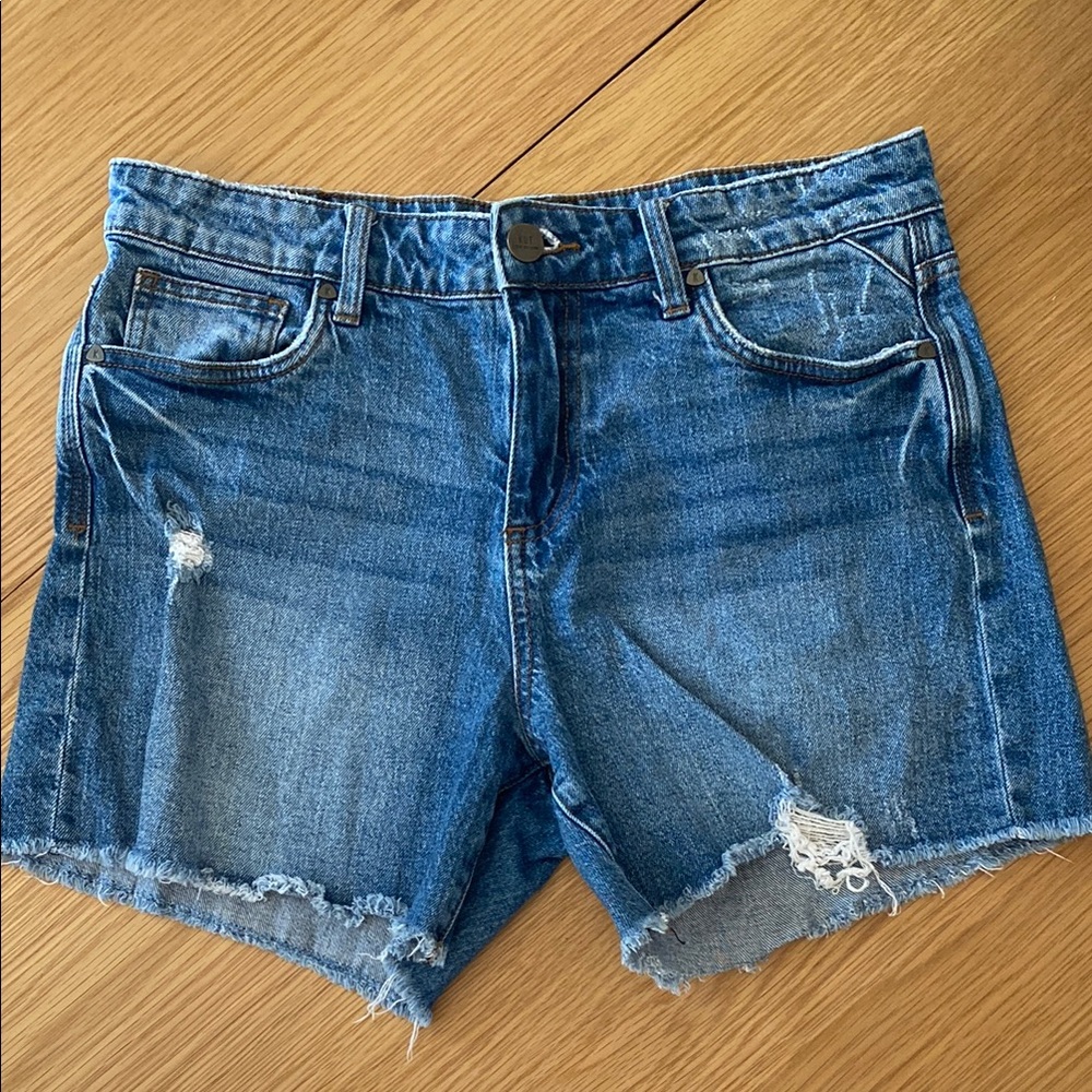 Kut from the Kloth Blue Distressed Jean Shorts